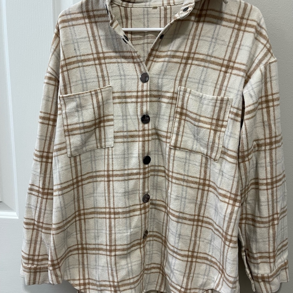 Plaid Button-Up Shirt